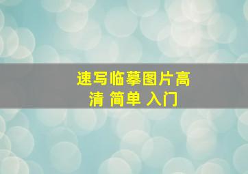 速写临摹图片高清 简单 入门